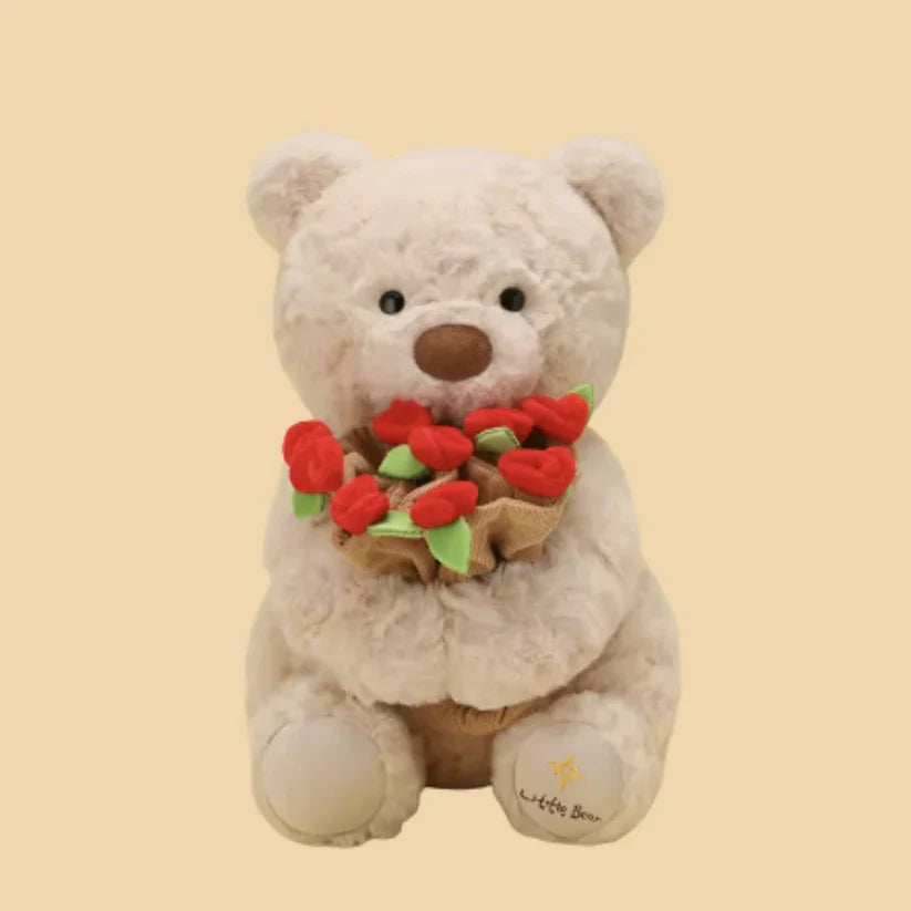 True love bear™ - El Peluche con Ramo de Rosas Para Enamorar
