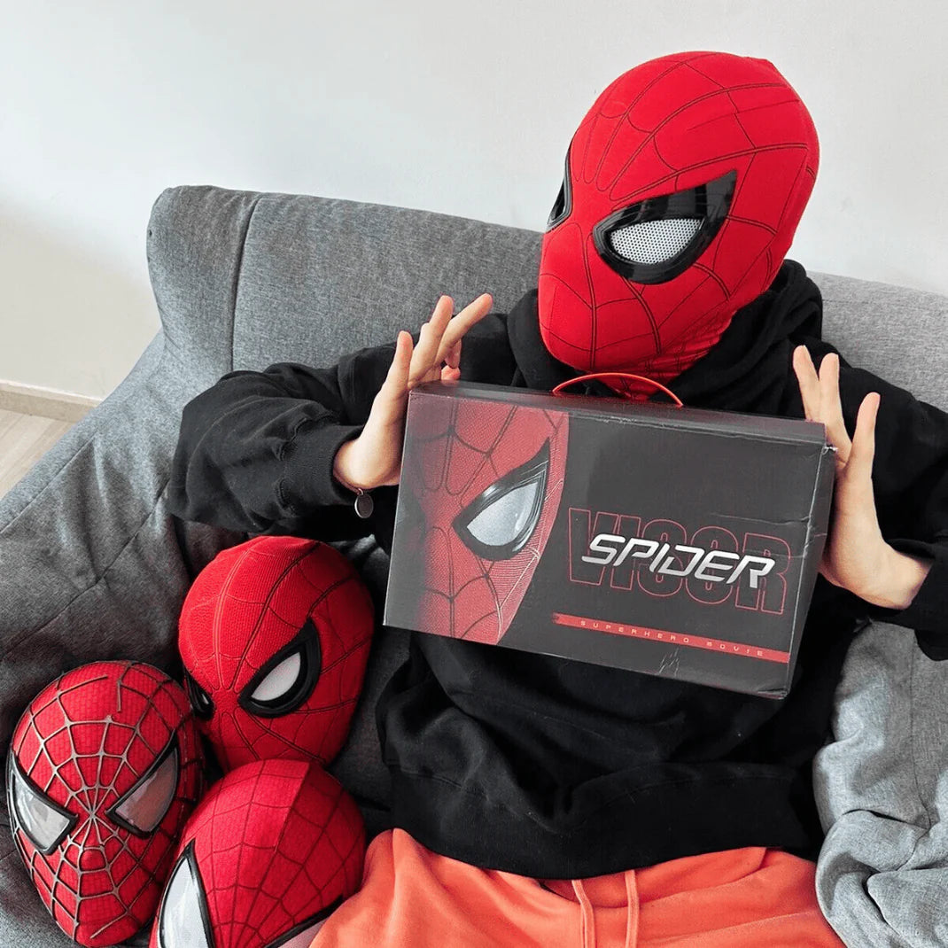 Mascara SpiderGear™ con ojos movibles mecanicamente diseño realista para brillar en cualquier lugar + BONO EXCLUSIVO